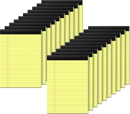 Legal Pads 8.5 x 11 Writing Pads, 3 Pack Note Pads 8.5 x 11 Wide Ruled Pads of Paper, Micro Perforated Notepad 8.5'' x 11'' Lined Paper Pads, Thickness Paper with Strong Cardboard, 30 Sheets per Pad