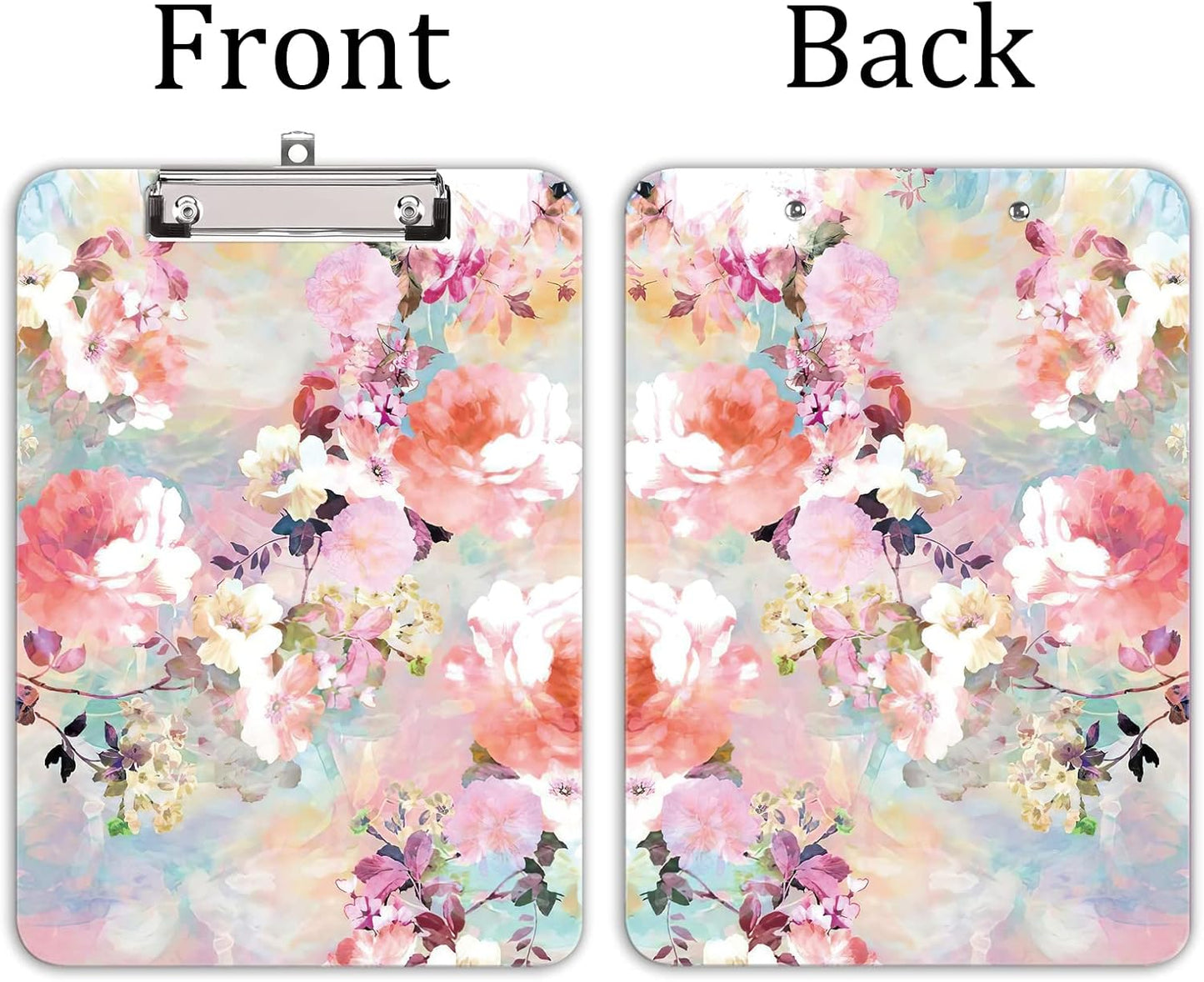 Hongri Plastic Cute Clipboard, Letter Size for Students, Teacher, Woman and Kids, Low Profile Clip, Decorative Pattern, Size 9 x 12.5 in, Dream Marble