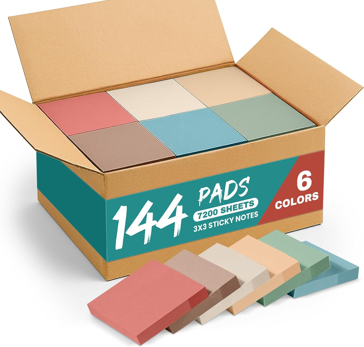 Sticky Notes, 36 Pads, 3x3 Inches Self-Stick Note Pads, Perfect for Office, Study, and Daily Life Organization - Bright