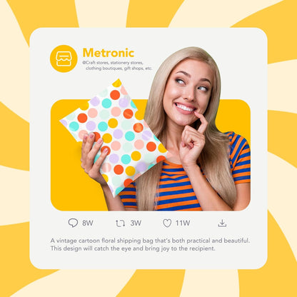 Metronic Cute Poly Mailers 10x13" 50pc Small Shipping Bags, Strong Adhesive Mailers Poly Bags for Business, Waterproof Mailing Envelopes for Packing Shipping Clothes Gifts, Gradient BluePink