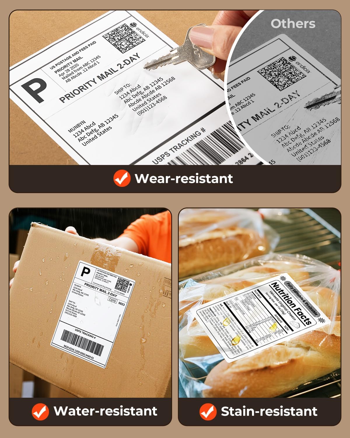 MUNBYN Thermal Direct Shipping Label (Pack of 500 4x6 Per Fanfold Labels) - Commercial Grade