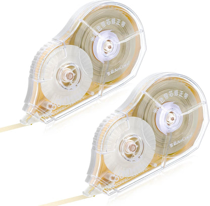100 Ft Long Correction Tape, Tear-Resistant Beige Correction Tape Smooth Glide Quick Dry Correct Tapes for School Office Supplies, Crafting, Note Taking, Journal (2 Pieces)