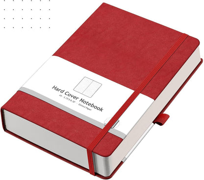 AHGXG Graph Paper Notebook - Grid Paper Notebook Large A4 8.5''×11'', 320 Pages Thick Journal, 100gsm Thick Graph Paper, Leather Softcover, Inner Pocket - Black