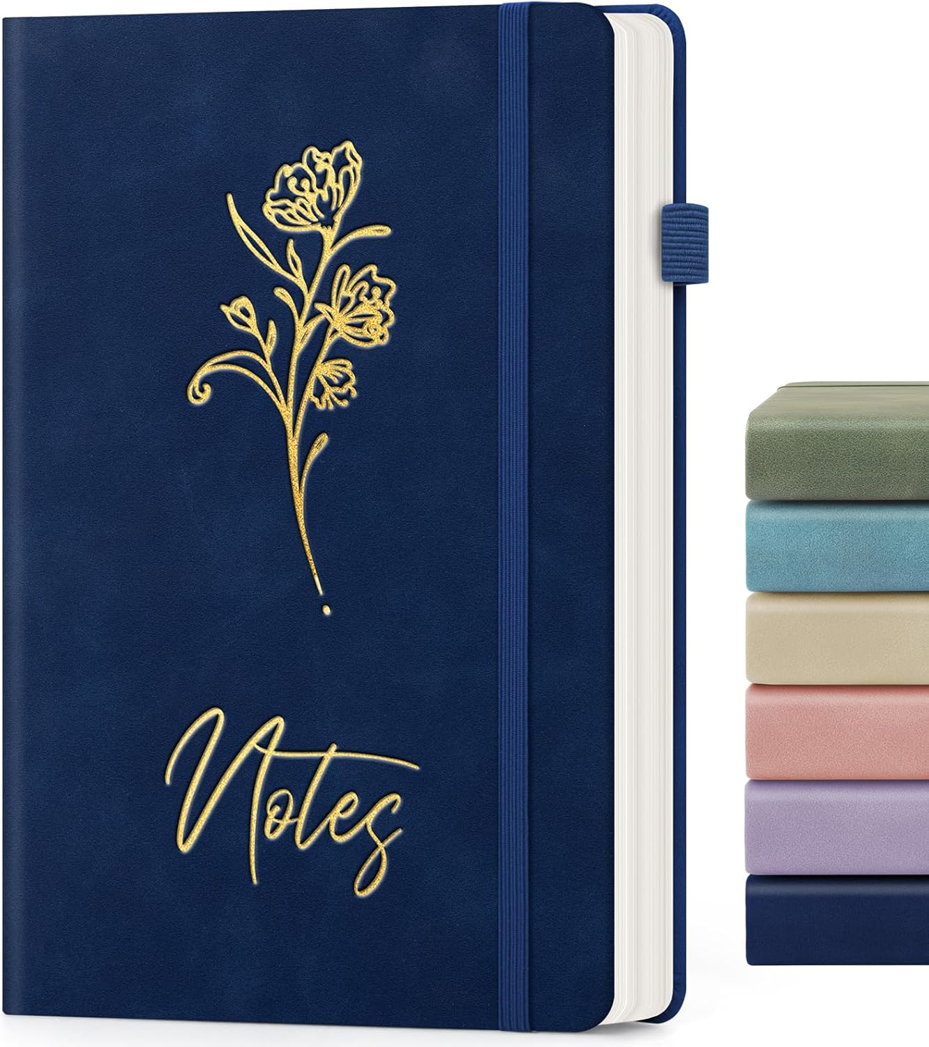Lined Journal Notebook for Women Men, A5 Hardcover Leather Journals for Writing, 200 Pages Thick Paper, Daily Journal Notebook for Work, School, Note Taking, Business, Travel, College Ruled