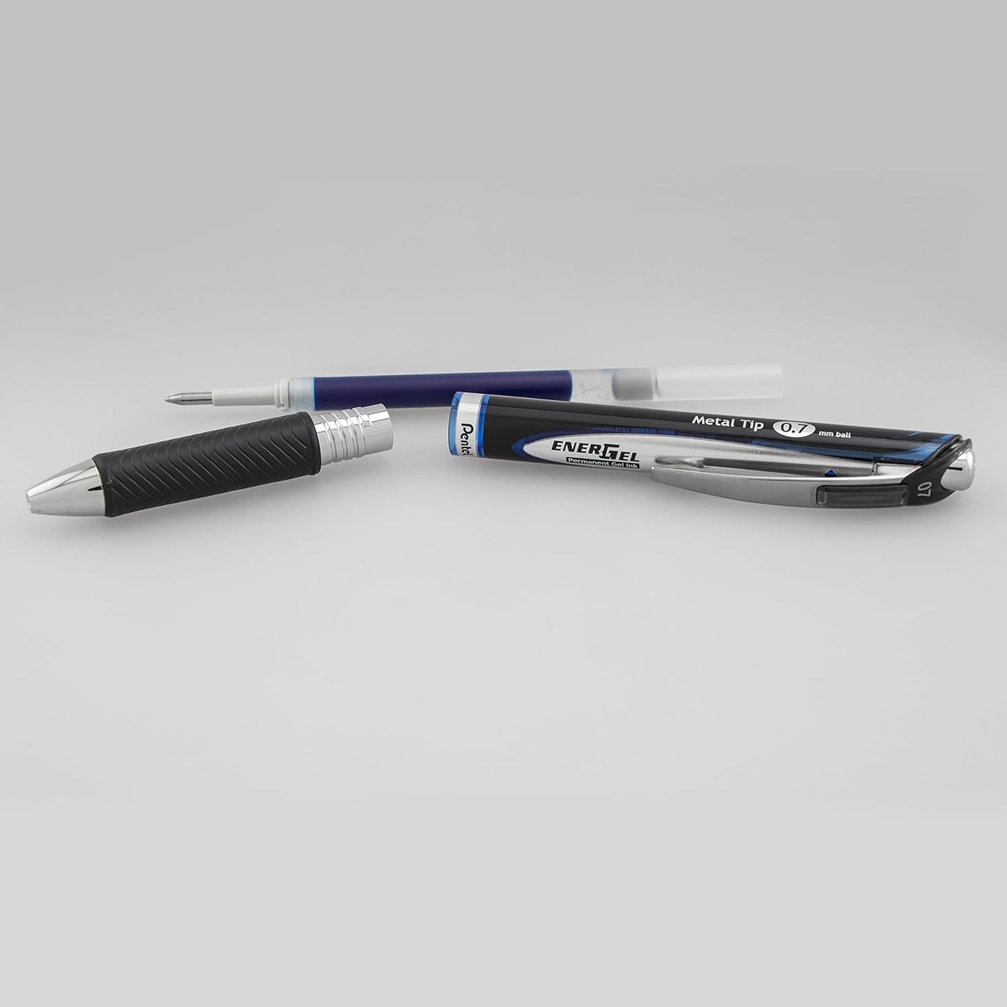 Pentel EnerGel Permanent Gel Ink Rollerball Pen, Black, 3 Pack (BLP77BP3A)