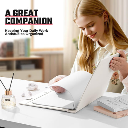 Aesthetic 3 Ring Binder 1 Inch Cute Three Round Rings Binders with Dividers Suitable for 8.5 x 11 Letter Size Paper Loose Leaf Binder with 2 Pockets for School Work