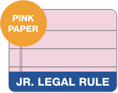 TOPS Prism+ Writing Pads, 5x 8, Perforated, Jr. Legal Ruled, Narrow 1/4 Spacing, Orchid, 50 Sheets, 12 Pack (63040)