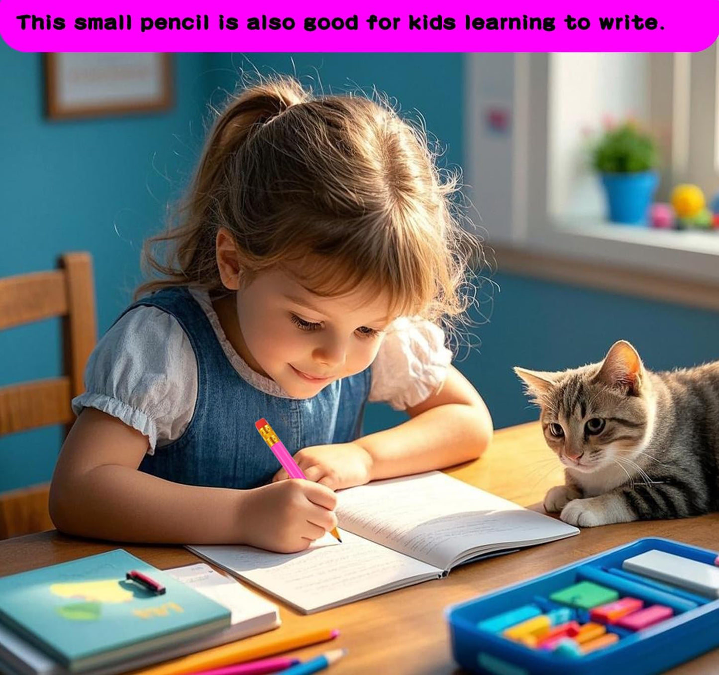 Adhere 25pcs Golf Pencils with Eraser Pre sharpened Hexagon half Wooden Pencils Graphite 2B for Golf Event Scoring,Classroom,Wedding,Company Meetings,Pew, Pocket (Nature)