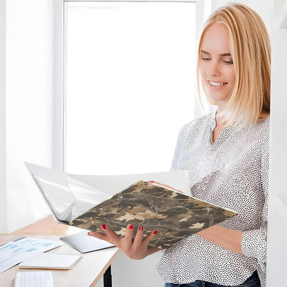ALAZA Brown Forest Camo Camouflage 3 Ring Binder 1.5 Inch Three Ring Office Binders w/clipboard & 3 Pockets, Hold 200 Sheets, 1 pc