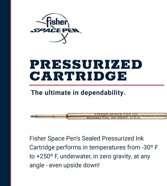 Fisher Space Pen Bold Point Pressurized Cartridge Refill, Black Ink, 1 Pack