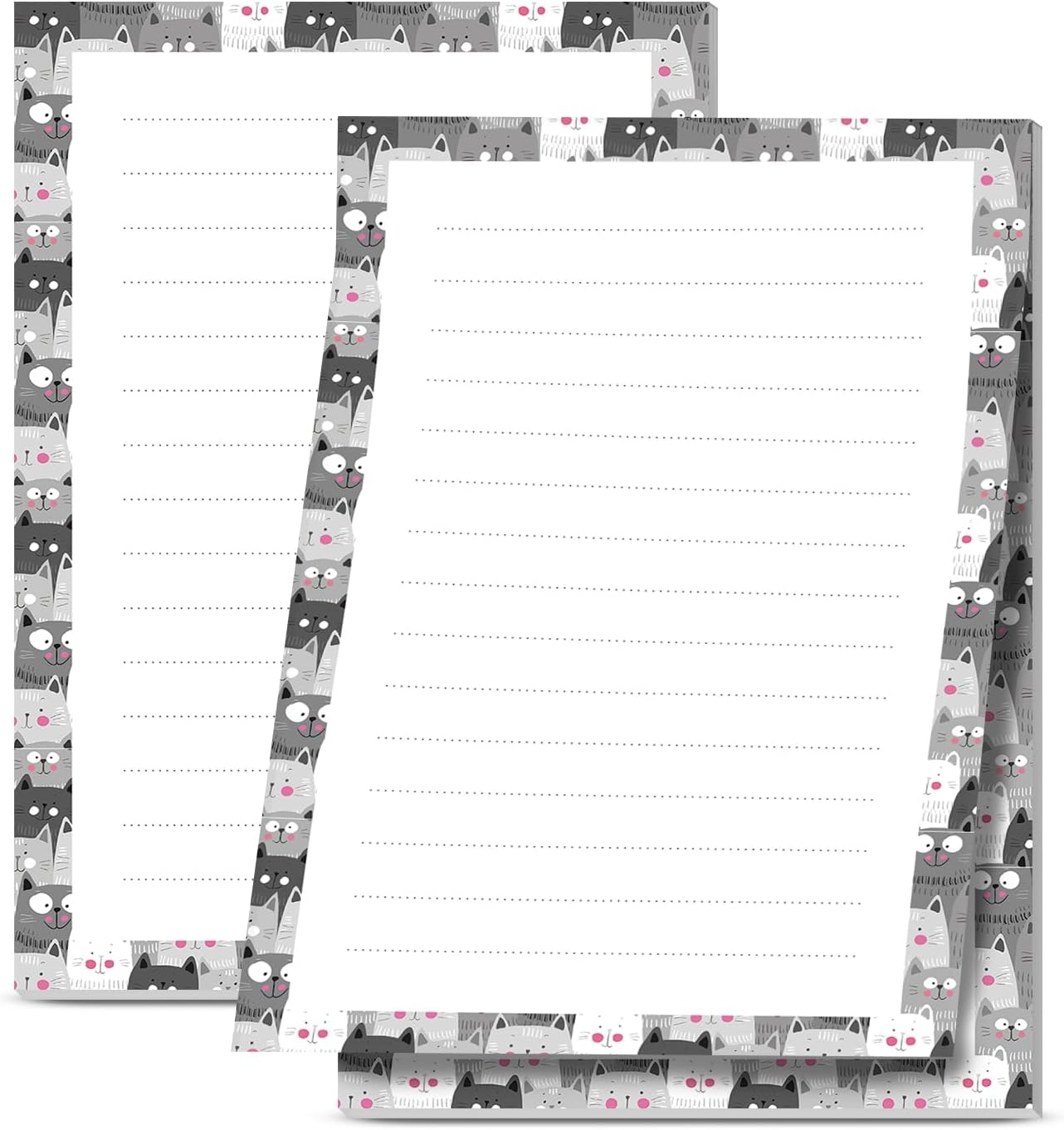 2 Pack Sticky Notes 4x6 in, Funny Large Notepads with Lines, Cute Self-Stick Memo Note Pads for Office, Home, Meeting Luxury Boho Flowers