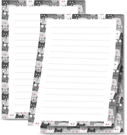 2 Pack Sticky Notes 4x6 in, Funny Large Notepads with Lines, Cute Self-Stick Memo Note Pads for Office, Home, Meeting Luxury Boho Flowers
