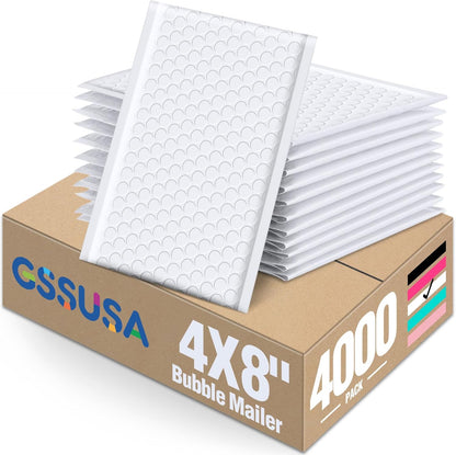 GSSUSA Black Bubble Mailers 4x8 Inches 50 Pack, Usable Size 4X7" Bubble Envelopes for Small Business, Padded Envelope, Shipping Mailers, Packaging Bags, Mailing Envelopes, Shipping Supplies
