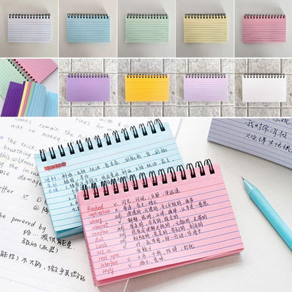 Office Horizontal Line Portable Tearable Memo Pads Notebook Notepad Coil Note Book Journal Diary Planner(Multicolor)
