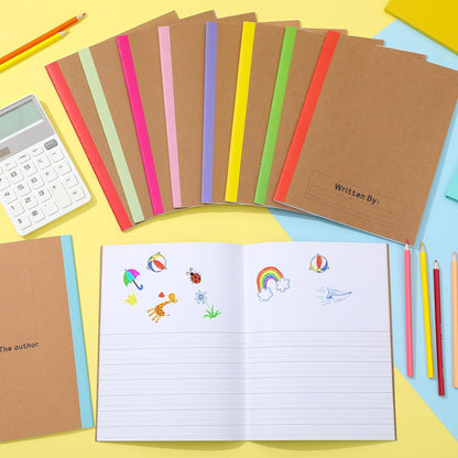 Henoyso 20 Pcs 120 Pages Primary Composition Notebooks K-2, Primary Journal Grades K-2, Writing Journal Practice Notebook for Kids in Preschool, Kindergarten, Back to School Supplies (Rainbow)