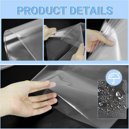 VOKOY 30 Pack No Holes Sheet Protectors, 8.5" x 11", Letter Size Heavy Duty Clear View Page Sleeves Protectors, Clear Paper Document Artwork Protectors