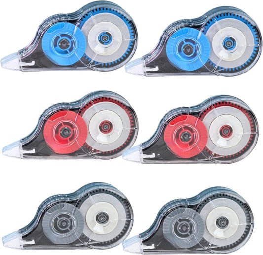 15PCS Correction Tape, 39.37ft Each, Fast, Clean, Opaque and Easy to Use Tear-Resistant Correction Tape Bulk Office or School Supplies, Blue, Red, Gray