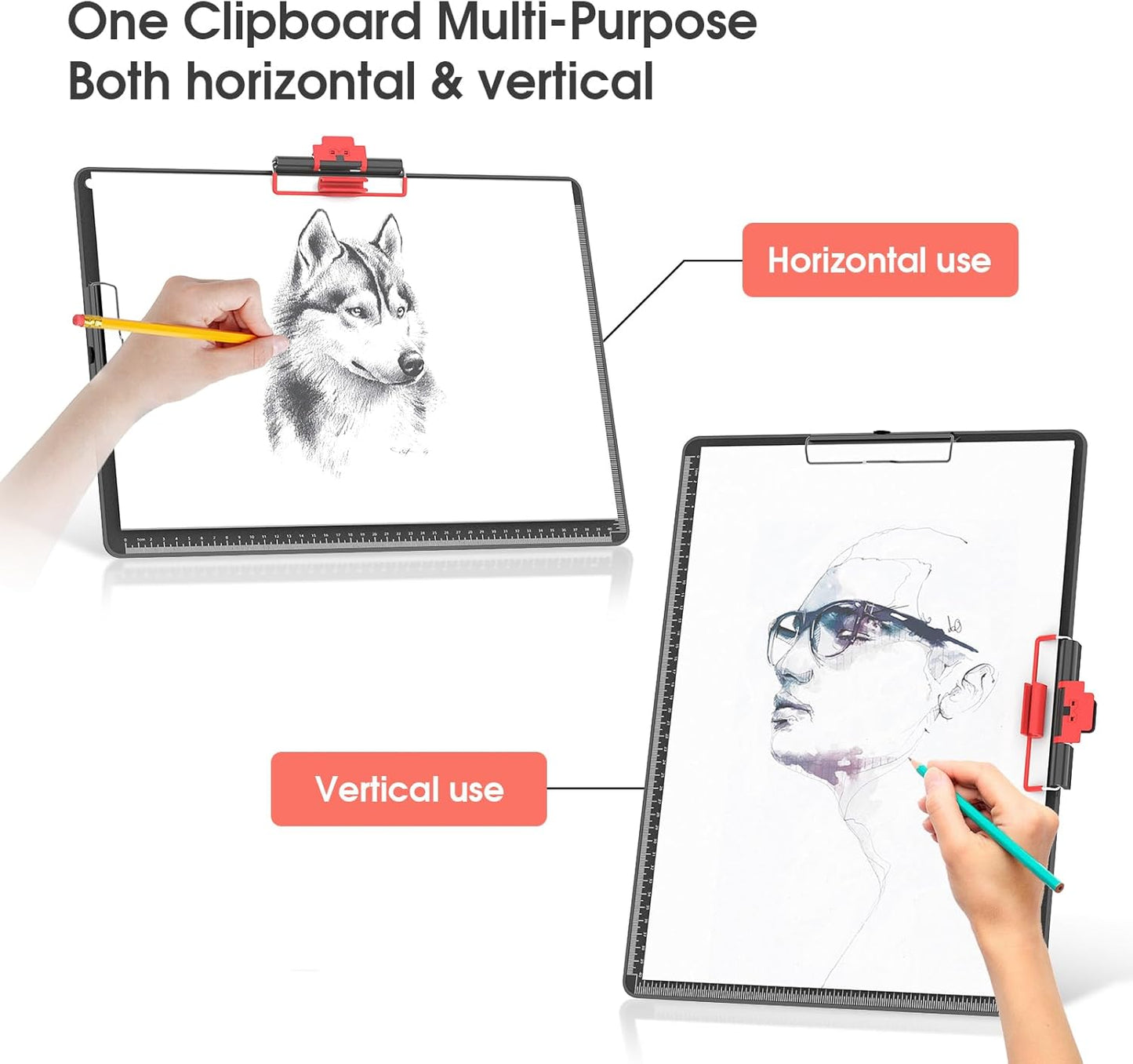 Clipboards with Pen Holder A3 Size 11 x 17 Inch Aluminum Protection Edge Clip Board for Classrooms, Offices, School, Doctor, Coaches [Upgraded Clip] (1 Pack)