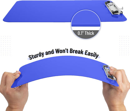Mr. Pen- Plastic Clipboard, 12.5" x 9", 2 Pack, Clipboard Plastic, Low-Profile Metal Clip with Retractable Hanging Hole