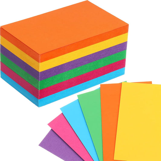 Fainne 300 Pcs Blank Index Cards 180 Gsm Thick Card Stock Assorted Color Neon Blank Flash Cards Colorful Study Notecards for Organizing(3 x 5 Inch,Soft Color)