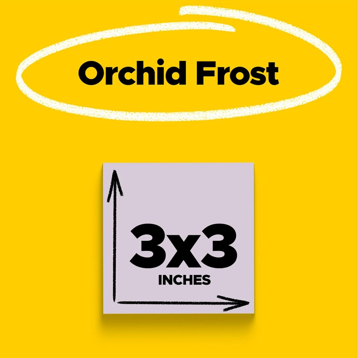 Post-it Super Sticky Notes, 5 Sticky Note Pads, 3 x 3 in., School Supplies, Office Products, for Vertical Surfaces, Monitors, Walls and Windows, First Snow White