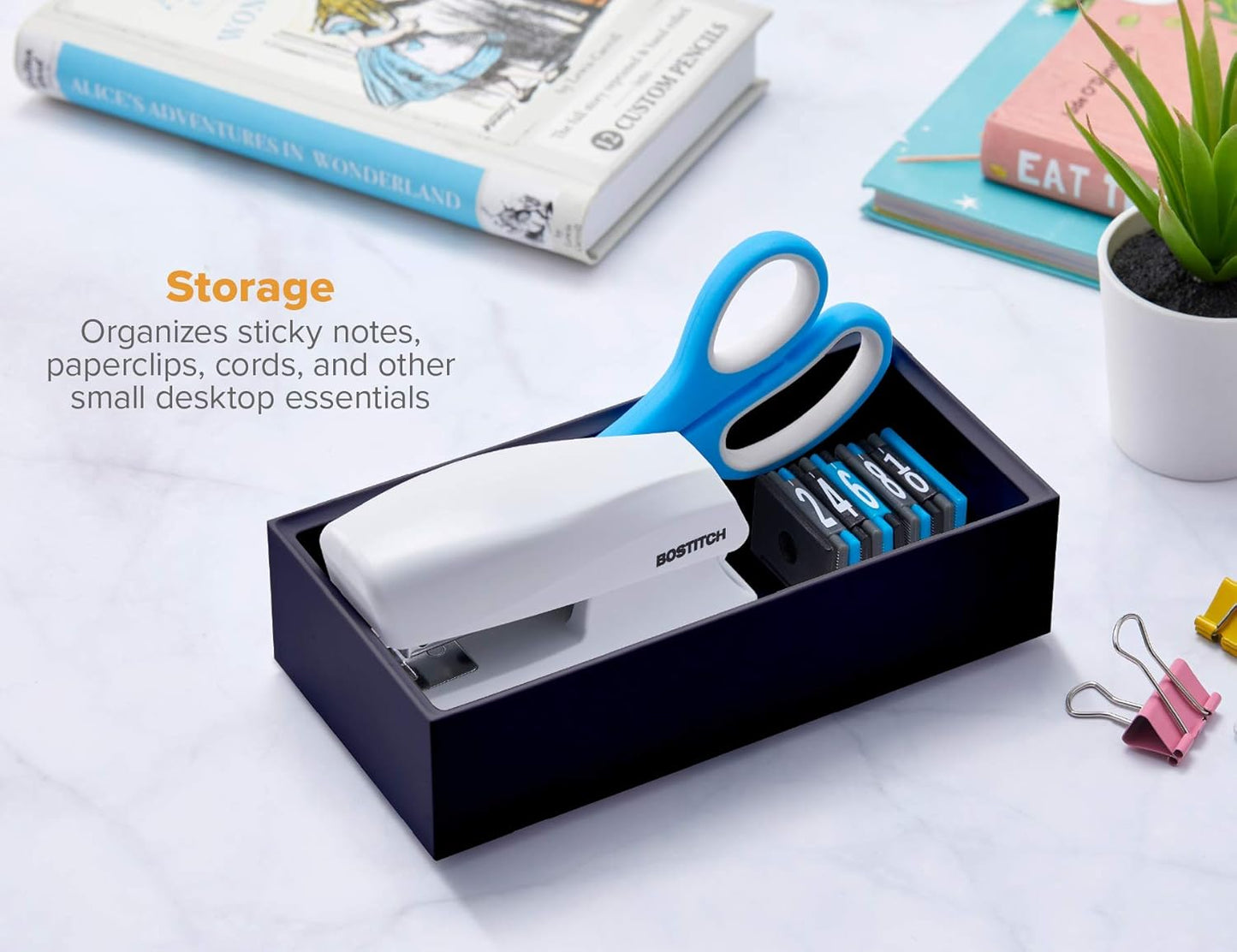 Bostitch Office Konnect Desk Organizer Accessory Tray, Stacks for Desktop Storage, Black