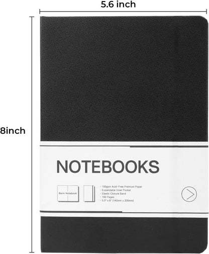 M&G Dotted Journal Notebook, 160 Pages, A5 Medium Size 5.6" x 8" for Men Women, 100GSM Thick College Ruled Paper Bullet Journal for Note Taking, Work & Office, Leather Hardcover, Green