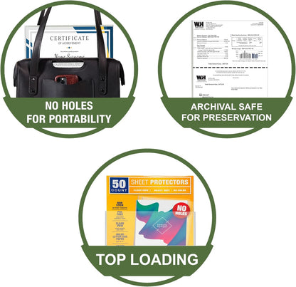 Samsill No Hole Sheet Protectors