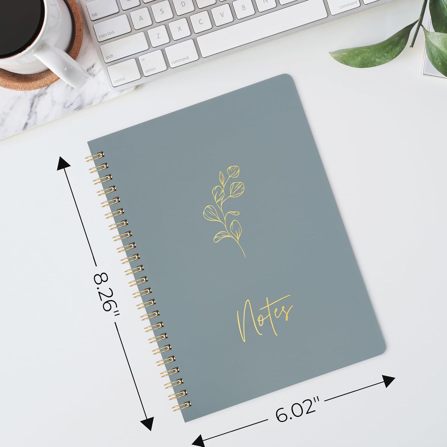 ZICOTO Aesthetic Spiral Notebook Set of 3 For Women - Cute College Ruled 8x6 Journal/Notebook with Large Pockets And Lined Pages - Perfect Supplies to Stay Organized at Work or School