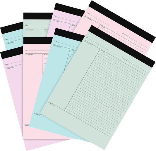 PerKoop 4 Pcs Writing Note Pads Notes System 8.5 x 11 Inches College Ruled Legal Pads Lined Paper Notebooks for Office School Teacher Students College Business, 45 Sheets Per Pad (Multicolor)