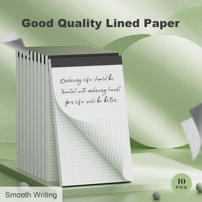 6 Pack Legal Pads 8.5 x 11 College Ruled Notepads, White Note Pads 8.5'' x 11'' Writing Pads Narrow Ruled Lined Paper Pads, 30 Sheets Per Note Pad, Legal Notepads for Work Study Daily Note Taking List
