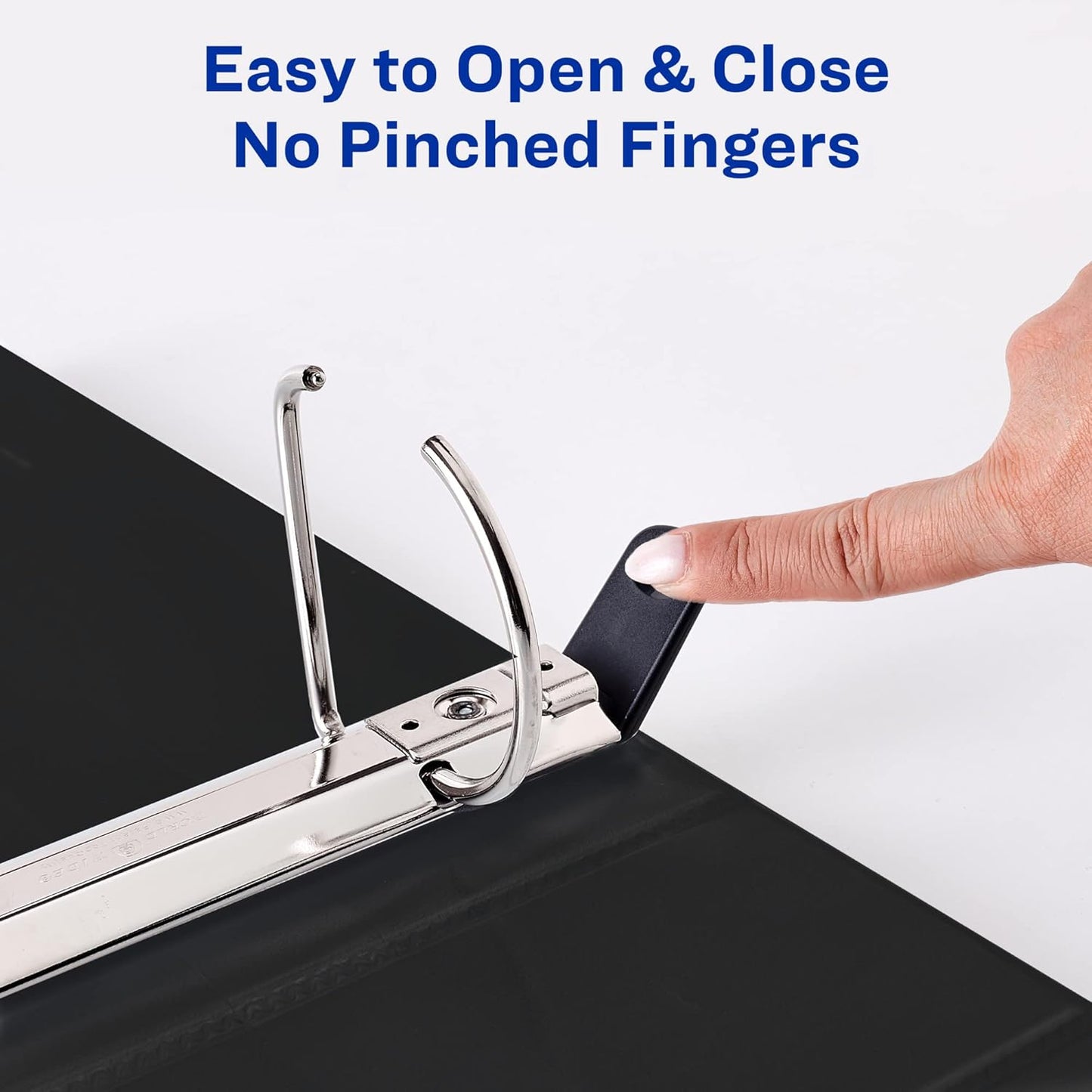 Avery Heavy-Duty View 3 Ring Binder, 1" One Touch Slant Rings, Holds 8.5" x 11" Paper, 1 Black Binder (05300)