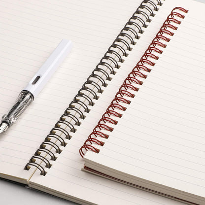 EMSHOI Dotted Journal Spiral Notebook 5.7" x 8.22" - 4 Pack 640 Pages 100gsm Thick Paper, A5 Dot Grid Notebook, Plastic Hardcover Dotted Notebook for Journaling Writing
