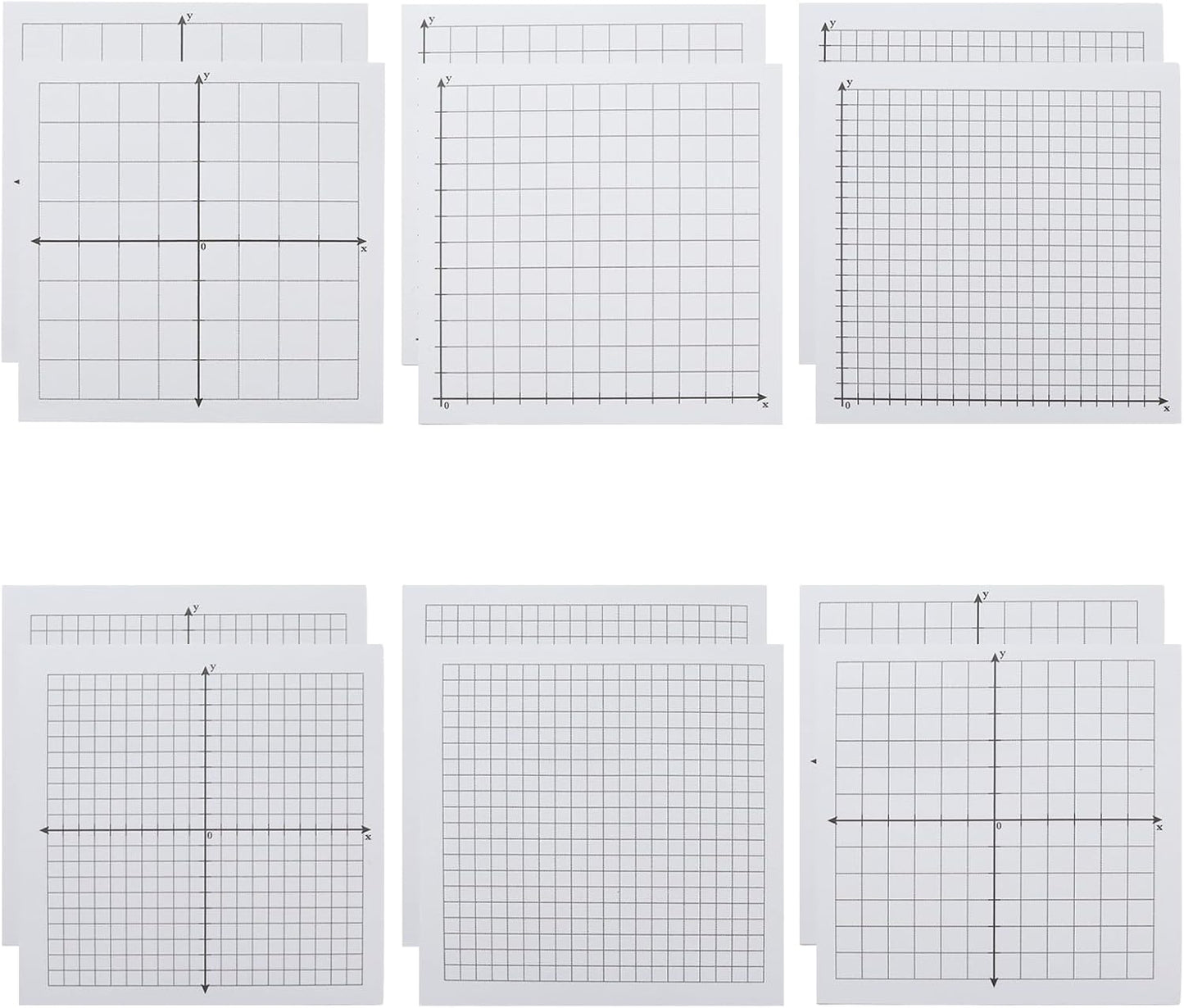 Graph Sticky Notes 300 Sheets Mini Graph Paper Sticky Notes 3x3 Inch 6 Pads Adhesive Four Quadrant Grid Sticky Notes Graphing Paper for Bible Journaling Office Math Supplies, Bright Color