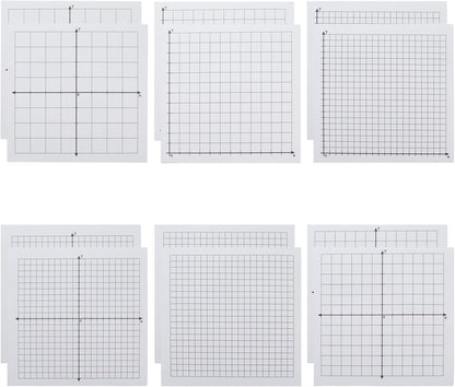 Graph Sticky Notes 300 Sheets Mini Graph Paper Sticky Notes 3x3 Inch 6 Pads Adhesive Four Quadrant Grid Sticky Notes Graphing Paper for Bible Journaling Office Math Supplies, Bright Color