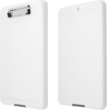 Think2Master Black Plastic Storage Clipboard. | 25% Heavier & 25% Sturdier| Heavy Duty and Won’t Flex or Bend Like Other Brands (Compare The Weight). Storage Compartment Holds 150 Letter Sized Paper.