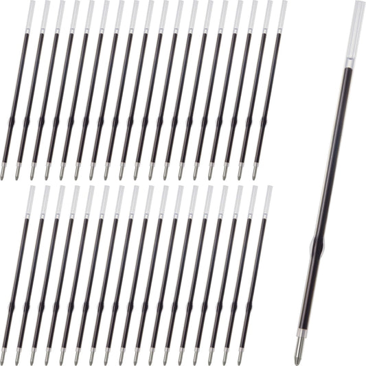 LINFANC 36pcs Ballpoint Pen Refills Black Ink Medium Point 1.0mm Tip Smooth Writing Pen Refill (36 Black)