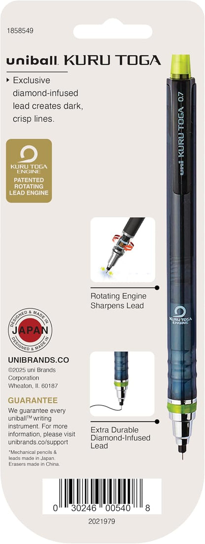 uniball Kuru Toga Mechanical Pencil Starter Kit, 0.7mm HB#2, 1 Pack