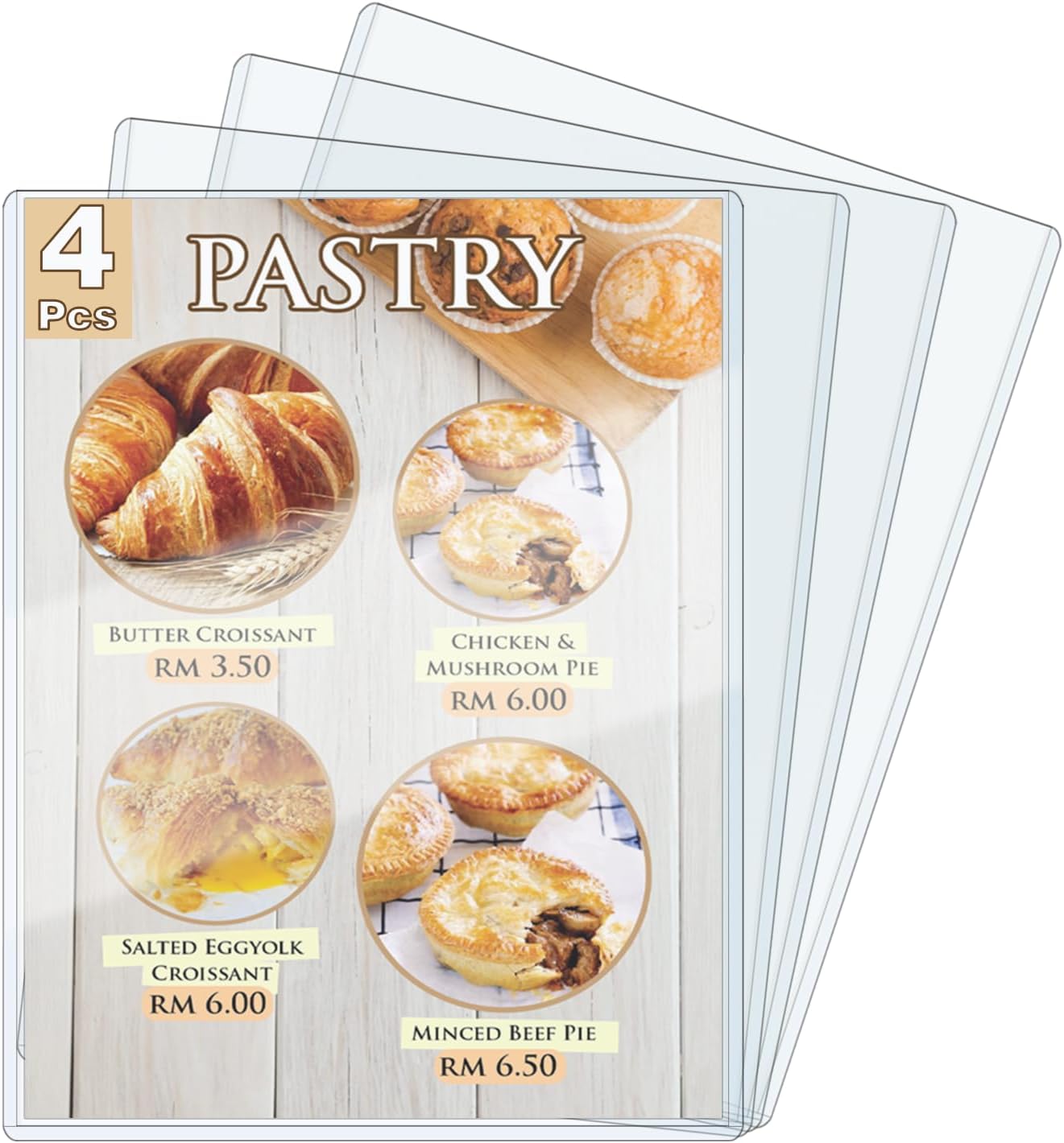 ELEMGULY Rigid Print Protectors, 7 Pack 8.5 x 11'' Plastic Clear Page Sheet Protectors, Hard Paper Page Sleeves for Document, Paper, Picture, Photo