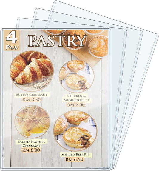 ELEMGULY Rigid Print Protectors, 7 Pack 8.5 x 11'' Plastic Clear Page Sheet Protectors, Hard Paper Page Sleeves for Document, Paper, Picture, Photo