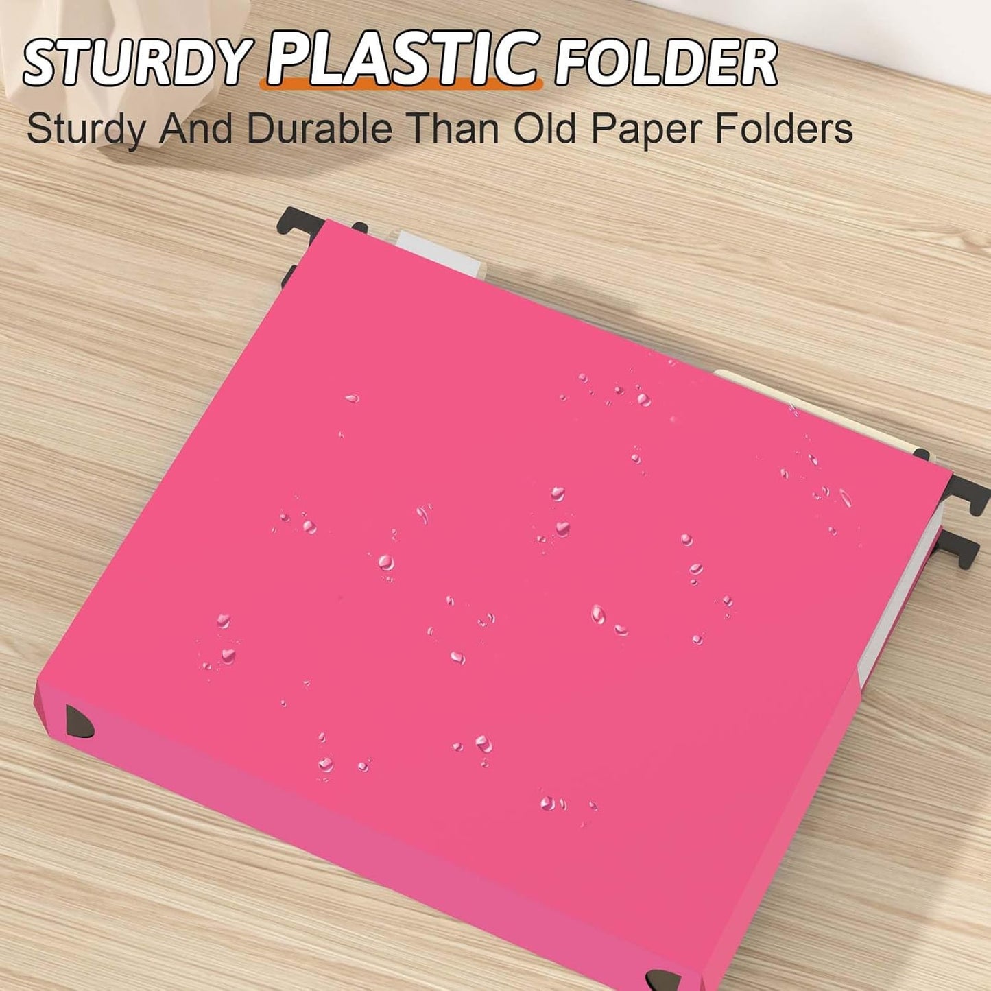 Plastic Extra Capacity Hanging File Folder Letter Size,12 Pack Reinforced Expandable Hanging Folders,Heavy Duty 2 Inch Expansion,Adjustable Tabs,Hanging Organizer Designed for Bulky Files(Gray)