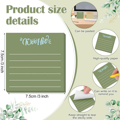 Yinder 48 Pcs Inspirational Sticky Notes Cute Motivational Sticky Notes Pad End of Year Employee Appreciation Gifts Bulk for Teacher Nurse Coworkers Office Supplies 3 x 3'' (Thank You,Dark Color)