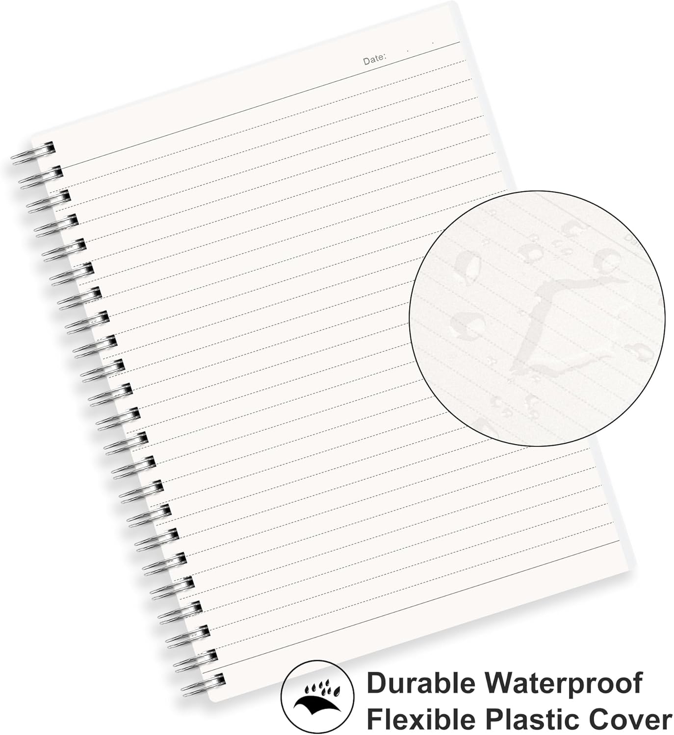RETTACY Blank Journal Notebook, 3-Pack, 160 Pages per Pack, A5 Medium Size (5.7'' × 8.3''), 100 GSM Thick Paper, Spiral-bound, Flexible Plastic Cover, for Sketching, Drawing, Painting