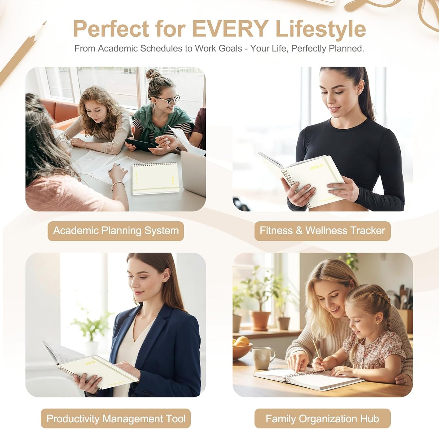 Planner 2026-2027, Weekly and Monthly Academic Year Calendar Planner, July 2026 - June 2027, Daily Agenda Book for Office School Supplies, A5(6.3'' x 8.5'')
