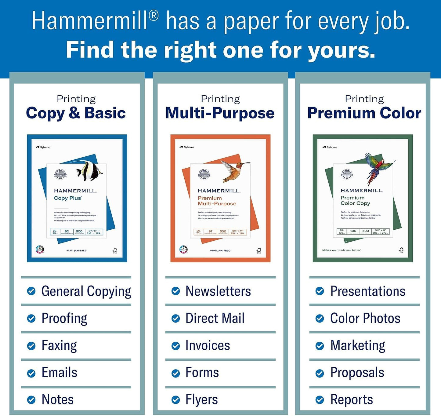 Hammermill Printer Paper, Premium Laser Print 32 lb, 8.5 x 11-98 Bright, Made in The USA, 104646R - 1 Ream (500 Sheets)