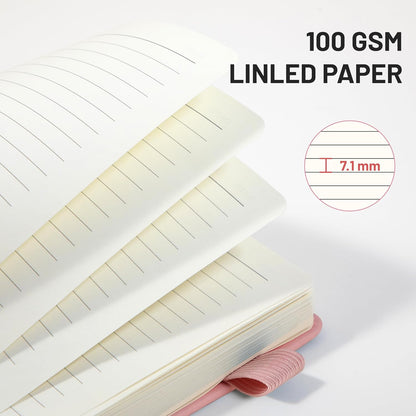 CAGIE Bullet Dotted Journal Notebook 320 Pages 100 GSM Paper Hardcover A5 Dot Grid Notebook Leather Journals for Writing Women Men Work Journaling, Green