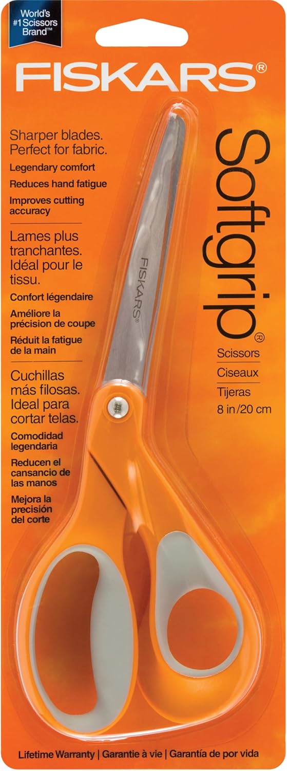 Fiskars All Purpose Scissors, High Performance Cutting, Stainless Steel Blades, Ergonomic and Comfort Handles, Perfect for Arts and Crafts and the Office, Scissors for Office