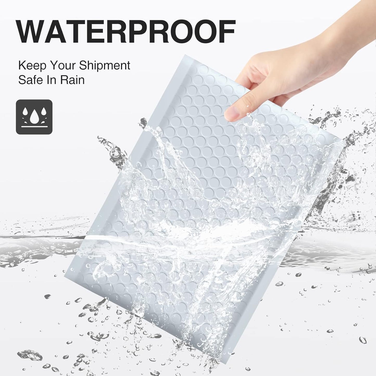 UCGOU Bubble Mailers 4x8 Inch Black 50 Pack Usable Size 4x7 Padded Envelopes Small Business Mailing Package Opaque Self Seal Adhesive Waterproof Boutique Shipping Bags for Jewelry Makeup Supplies #000