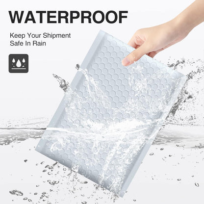 UCGOU Bubble Mailers 4x8 Inch Black 50 Pack Usable Size 4x7 Padded Envelopes Small Business Mailing Package Opaque Self Seal Adhesive Waterproof Boutique Shipping Bags for Jewelry Makeup Supplies #000