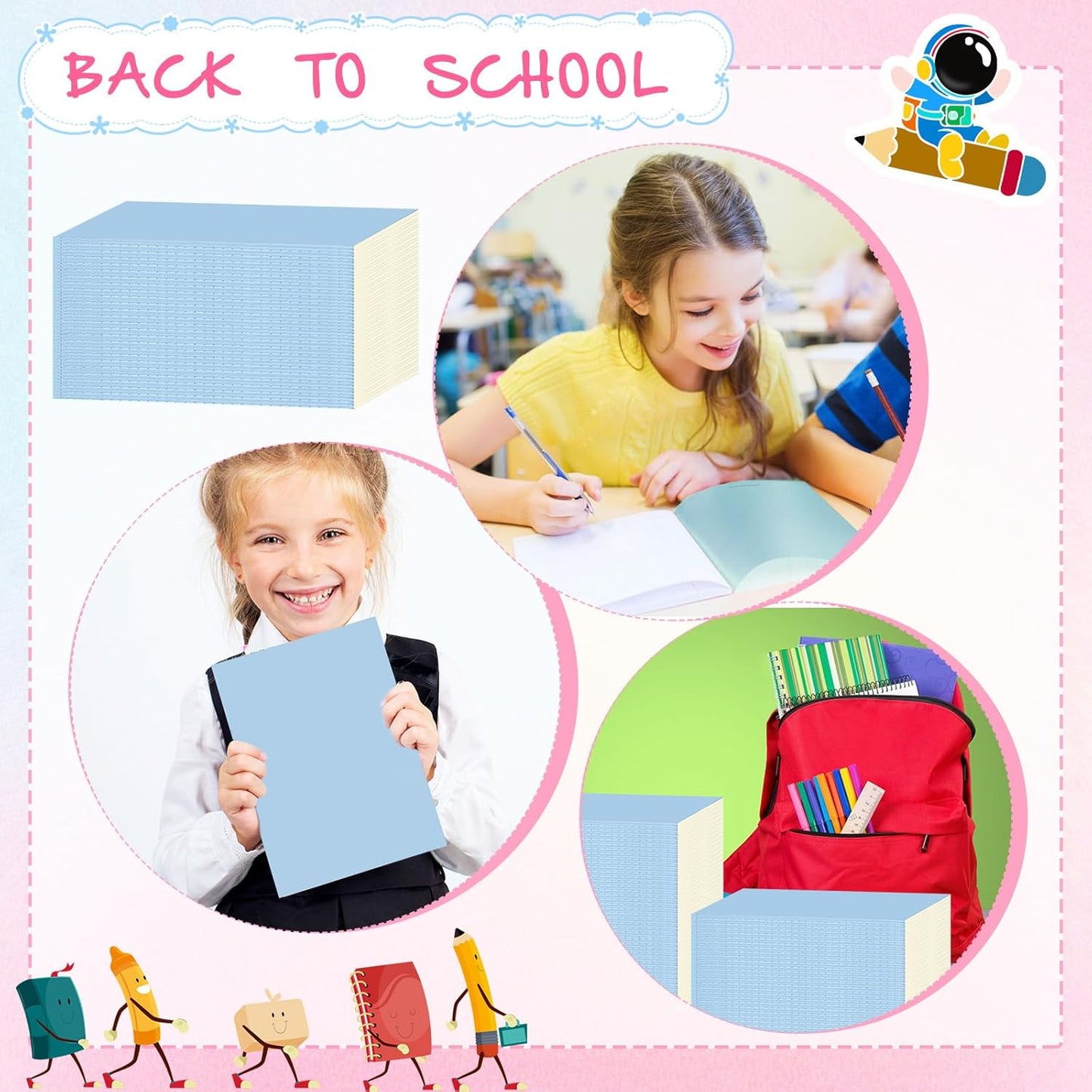 Handepo 100 Pack A5 Composition Notebooks 72 Pages/36 Sheets Ruled Lined Composition Kraft Notebooks Bulk Soft Cover Journals Travel Memo for Students Classroom Office Supplies(a5, Colourful)